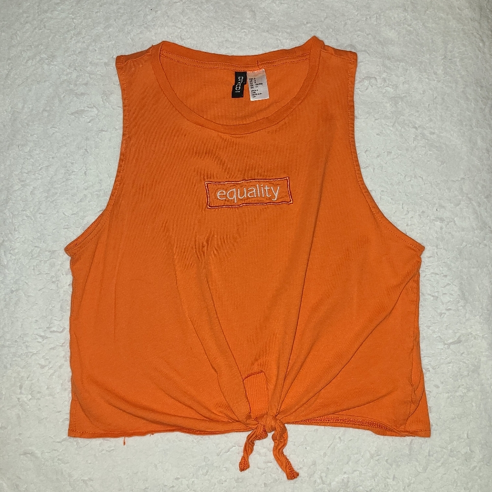 Equality Orange Crop Top